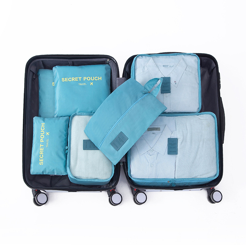 Korean-style travel storage set, business underwear and clothing storage bag thickened set, storage six-piece set, seven-piece set