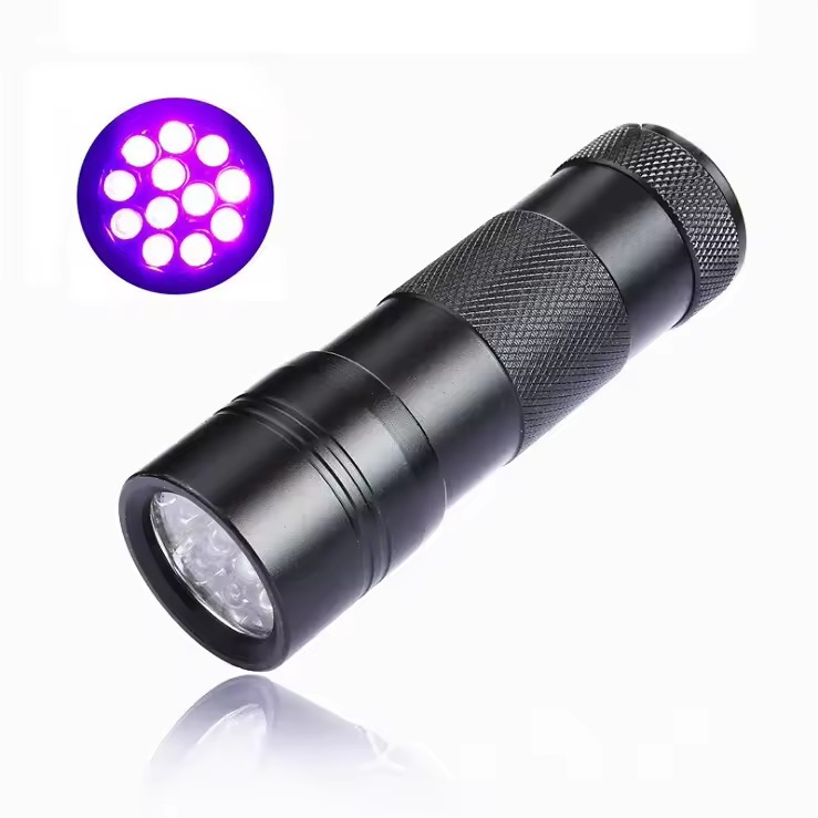 365nm12LEDUV curing lamp flashlight, pet urine test nail lamp, 395nm UV lamp pic 2