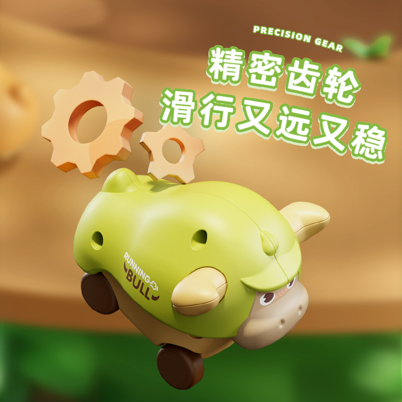抖音萌宠儿童玩具按压滑行惯性回力小汽车动物恐龙宝宝益智
