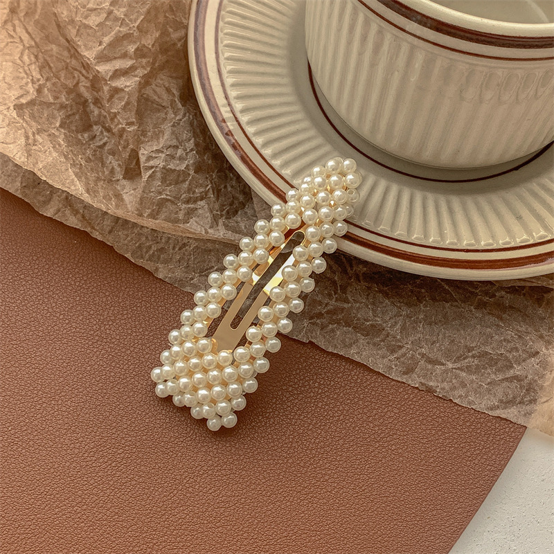 Pearl hair clips, bangs, forehead hair clippers, bb clips, popular one-line hair clips, 2022 new style clip headwear pic 36