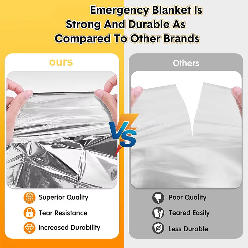 First aid blanket, outdoor portable emergency blanket, multi-functional first aid insulation blanket, 210*130 survival blanket pic 8