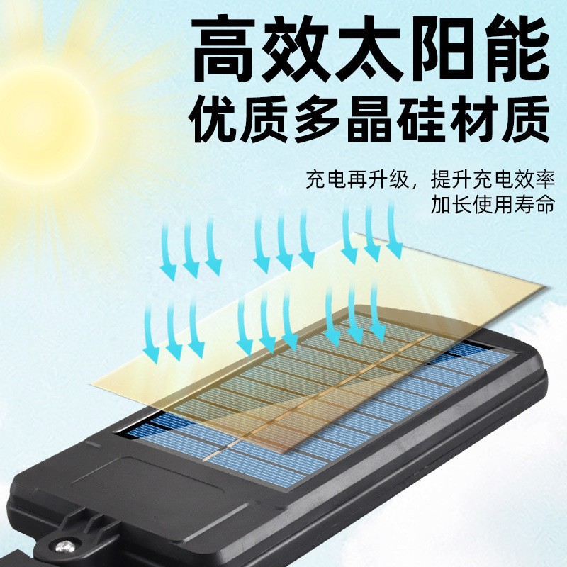 Remote-controlled household solar lamps, outdoor garden lamps, automatic lighting at dark, human-sensing integrated street lamps, led details Picture