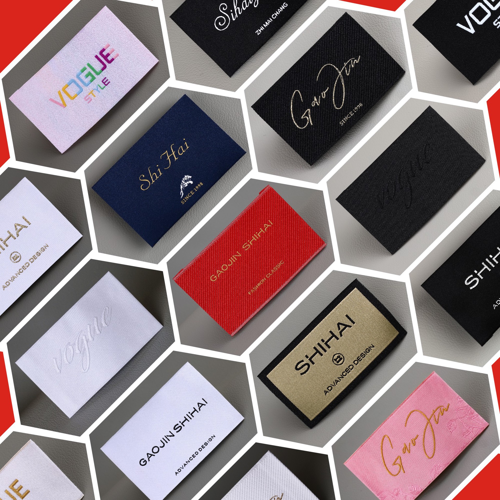 厂家织唛尺码标现货 高密对折字母数字号标 服装裙裤英文码唛定制详情7