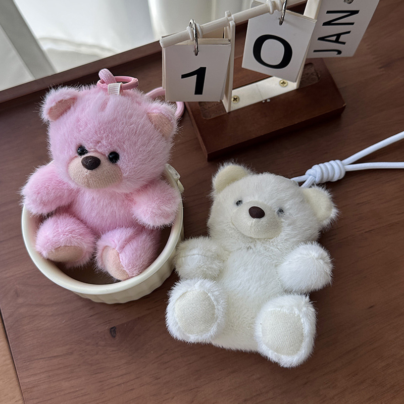 毛绒小熊钥匙扣包挂件创意毛绒玩偶可爱熊熊公仔情侣闺蜜挂饰热卖