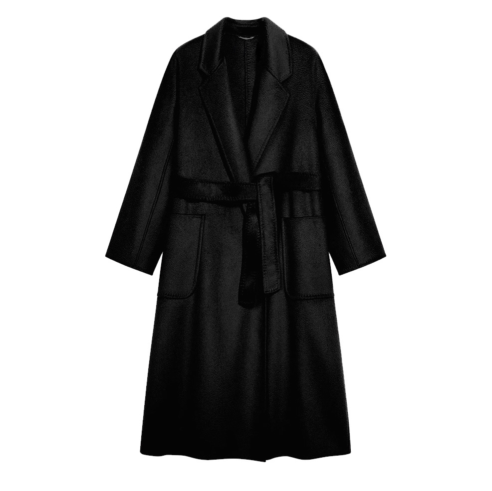 European Palace Grade 100 Pure Cashmere Loose Double-Sided Cashmere Coat Women's Mid-Length New Model For Autumn And Winter 2024 Item Picture