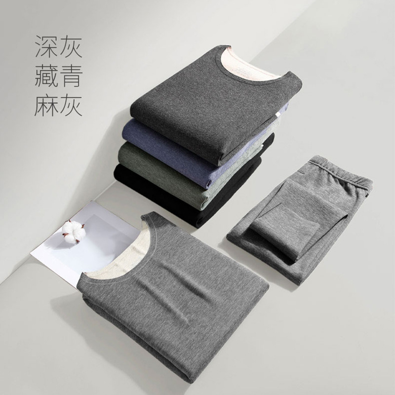 Wool Silk Thermal Underwear Set Men's Wholesale Velvet Long Johns Men's Trackless Heating Long Underwear Women Application Scenario