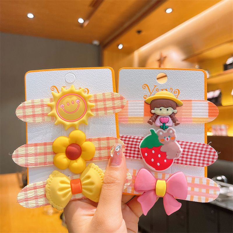 Children's Short Velcro Magic Patch Girl Korean Baby Broken Hair Patch Lazy Artifact Sweet Summer Hair Accessory Girl details Picture