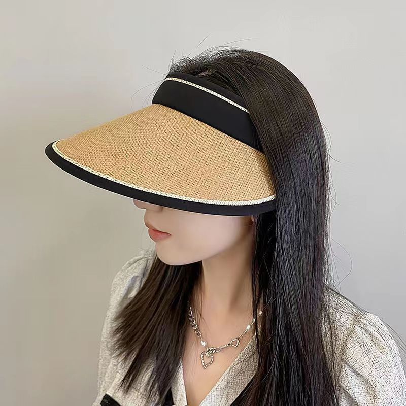 帽子女款时尚空顶帽遮阳帽女夏季uv防晒帽户外骑车跑步空顶太阳帽