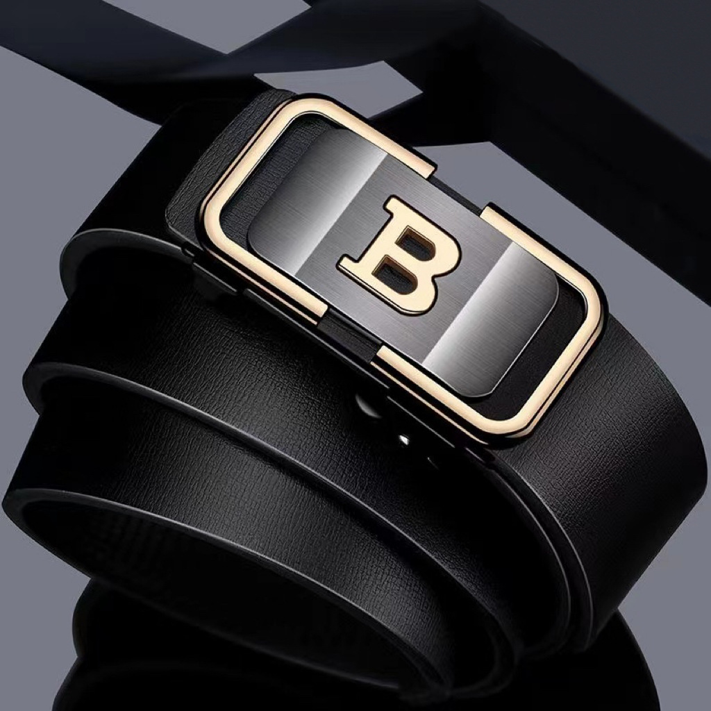 Pipper Belt Men Toothless Wear Automatic Buckle Cowhide Belt Senior Simple All-Matching Belt Men Spot Wholesale Application Scenario