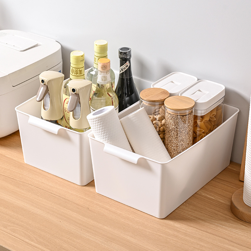 Cross-border desktop storage box, kitchen sundries storage basket, children's toy storage box, wardrobe organization box, living room snacks