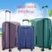 外贸PP密码万向轮行李箱三件套装旅行登机箱可扩展大容量拉杆箱包图
