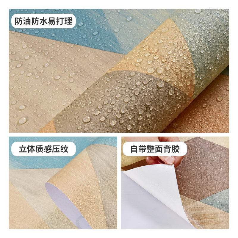 壁纸广告/墙纸/墙纸防水防潮/丝稠壁纸白色/木纹贴纸白底实物图
