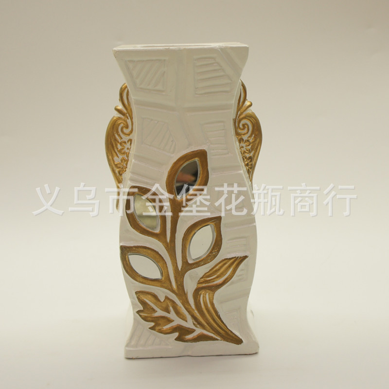 8寸20公分陶瓷花瓶现代简约低温花瓶仿古花瓶漆彩花瓶详情图1