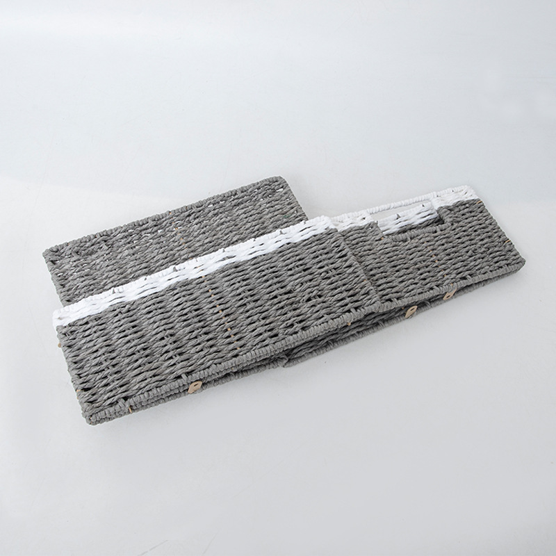 Customized folding storage baskets, desktop storage baskets, wardrobe organization boxes, paper rope woven baskets, miscellaneous storage frames, and storage baskets Application Scenario