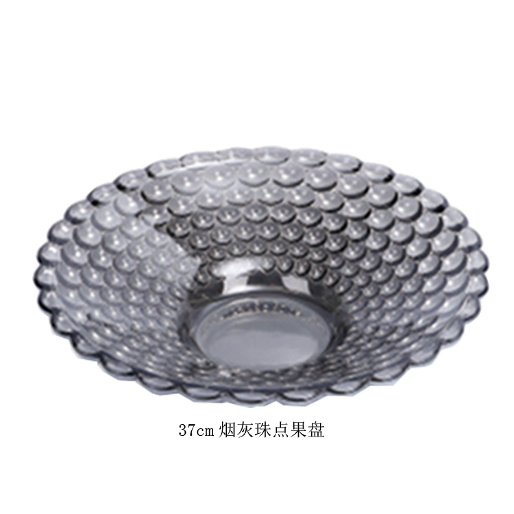 Fruit platter, front desk bar counter, KTV, high-footed fruit platter, fruit pit, crystal glass, creative golden fruit platter, candy platter Specification image