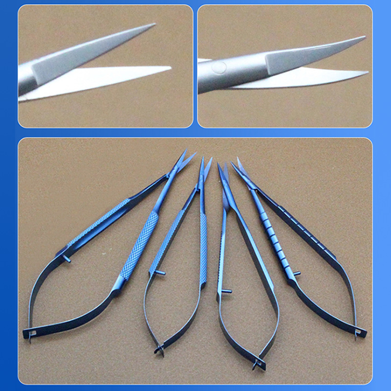 Surgical Microinstruments Corneal Scissors Open The Corner Of The Eye Removing Scissors Surgical Tools Double Eyelid Aesthetic Plastic Eye Scissors Specification drawing