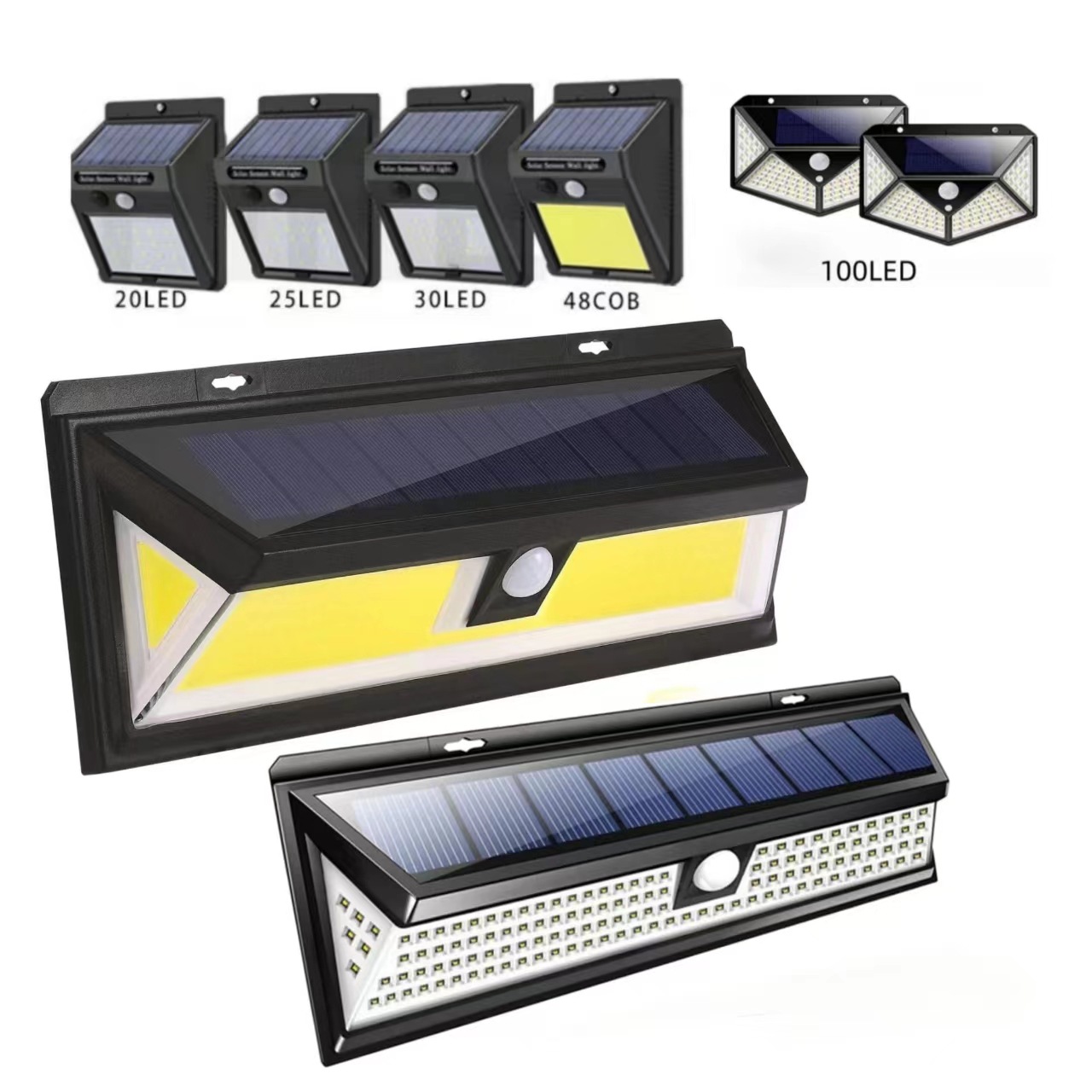 LED solar human body sensor wall lamps, rural solar street lamps, outdoor waterproof landscape courtyard solar lamps