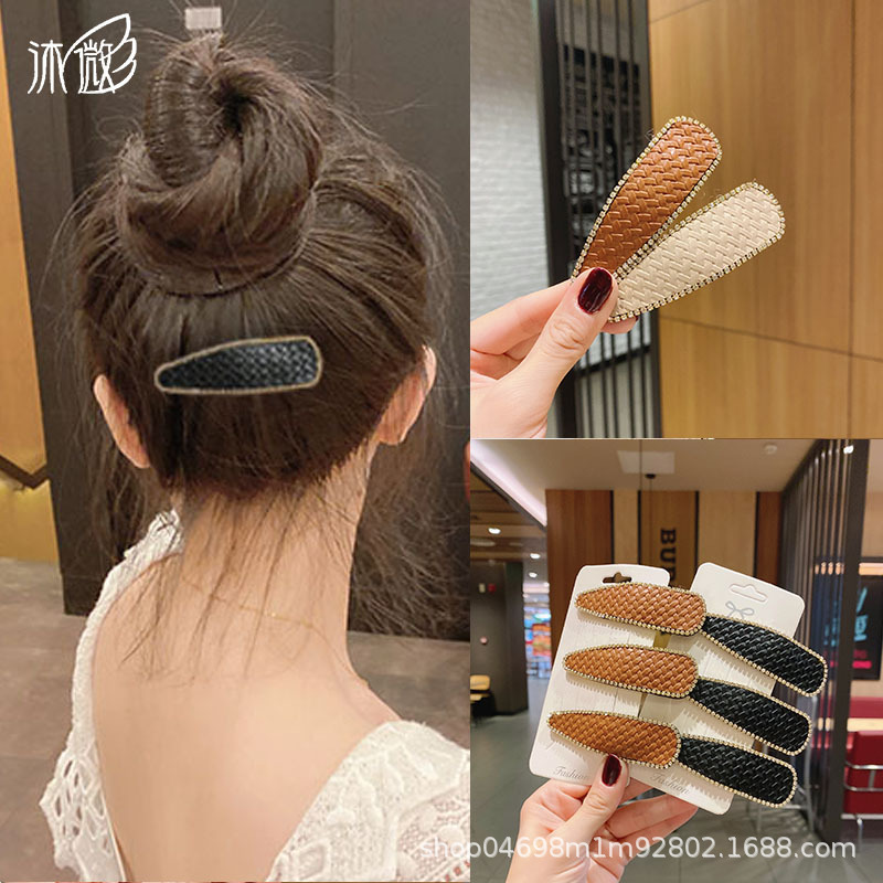 Rubber Band Drop Hair Clip Korean Style Pair Clip Hair Clip Back Head Broken Hair Clip Internet Celebrity Headdress Bb Clip Girl Side Clip Specification drawing