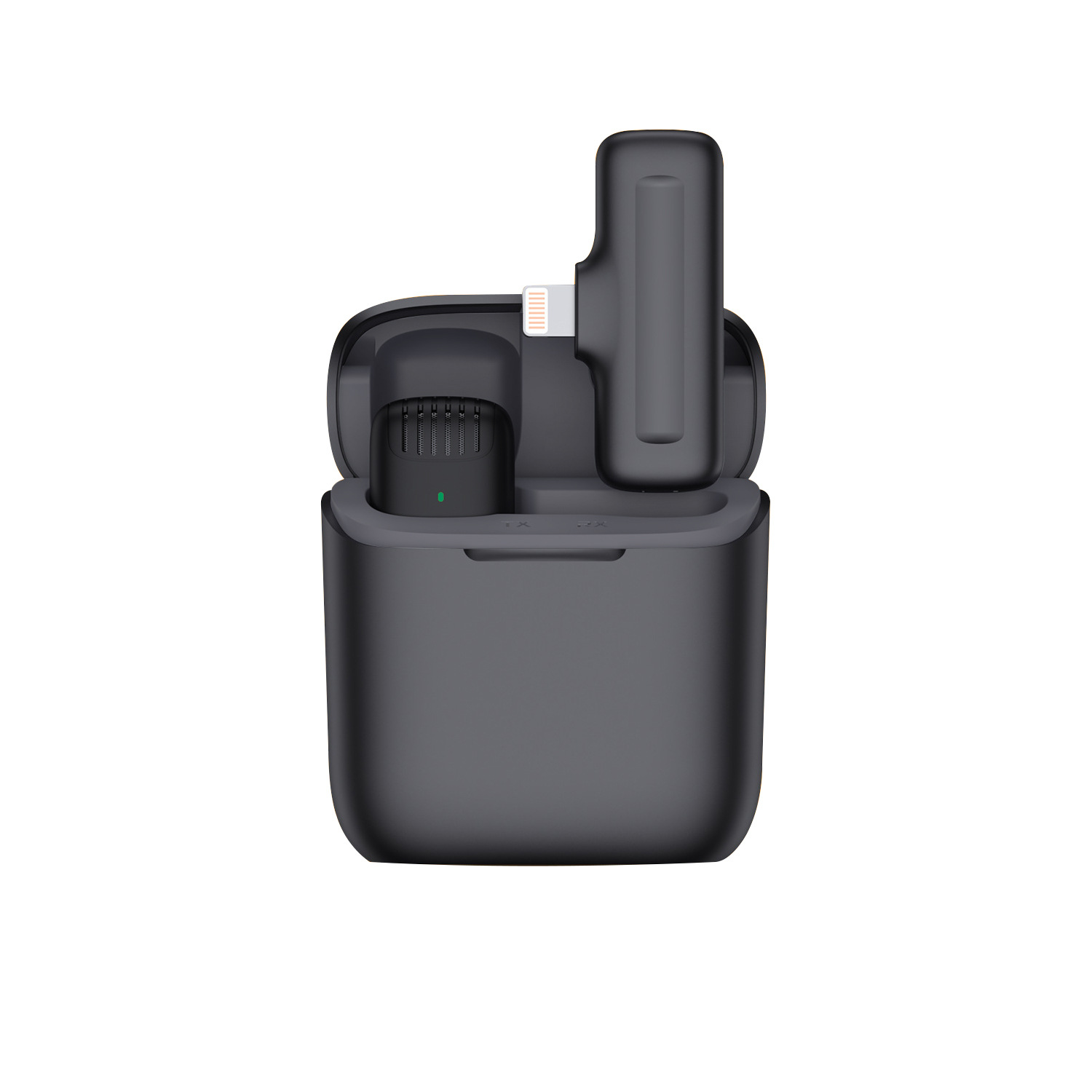Seso Wireless Collar Clip Microphone With Charging Compartment 2.4G Radio Noise Reduction Network Red Tiktok Live Small Microphone Specification drawing