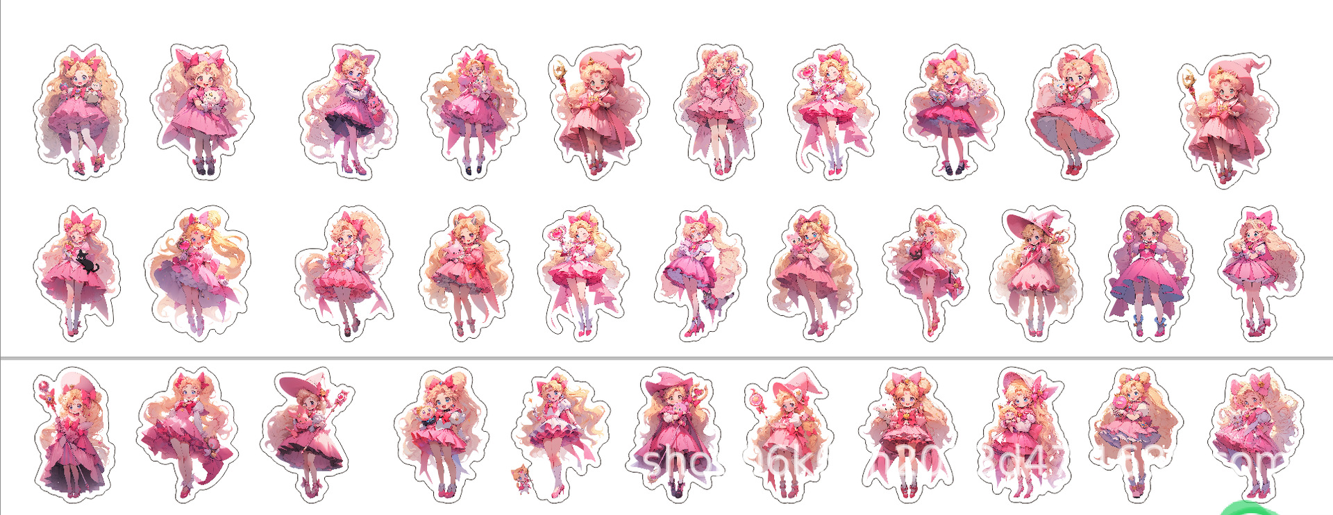 Tiktok Wholesale Laminated Laser 4Cm Acrylic Patch Diy Acrylic Patch Accessory Piece Pink Girl Item Picture