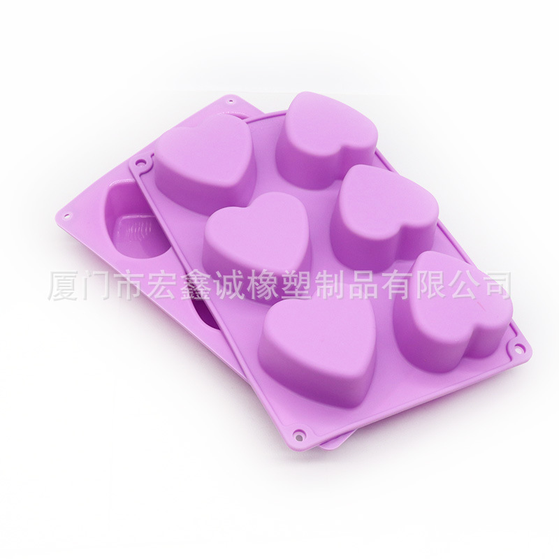 Custom 2022 Amazon Hot Cultural Creative Baking Half Round Love Rose Silicone Toast Mousse Cake Mold Item Picture