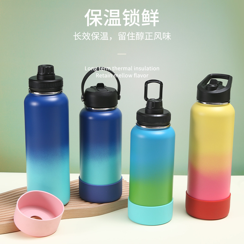 Factory direct sales of large-capacity American space flasks, vacuum stainless steel insulated cups, outdoor portable anti-drop sports water cups details Picture