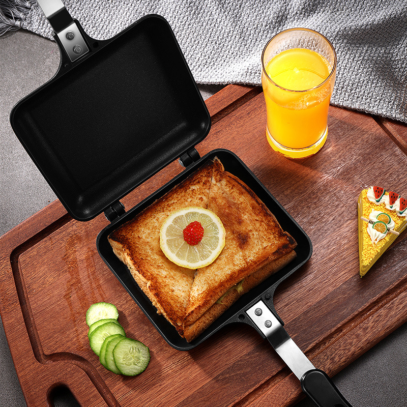 Gas-Fired Sandwich Bread Mold Double-Sided Frying Pan Toast Mold Baking Tray Non-Stick Energy-Saving Durable Double-Sided Baking Tray details Picture