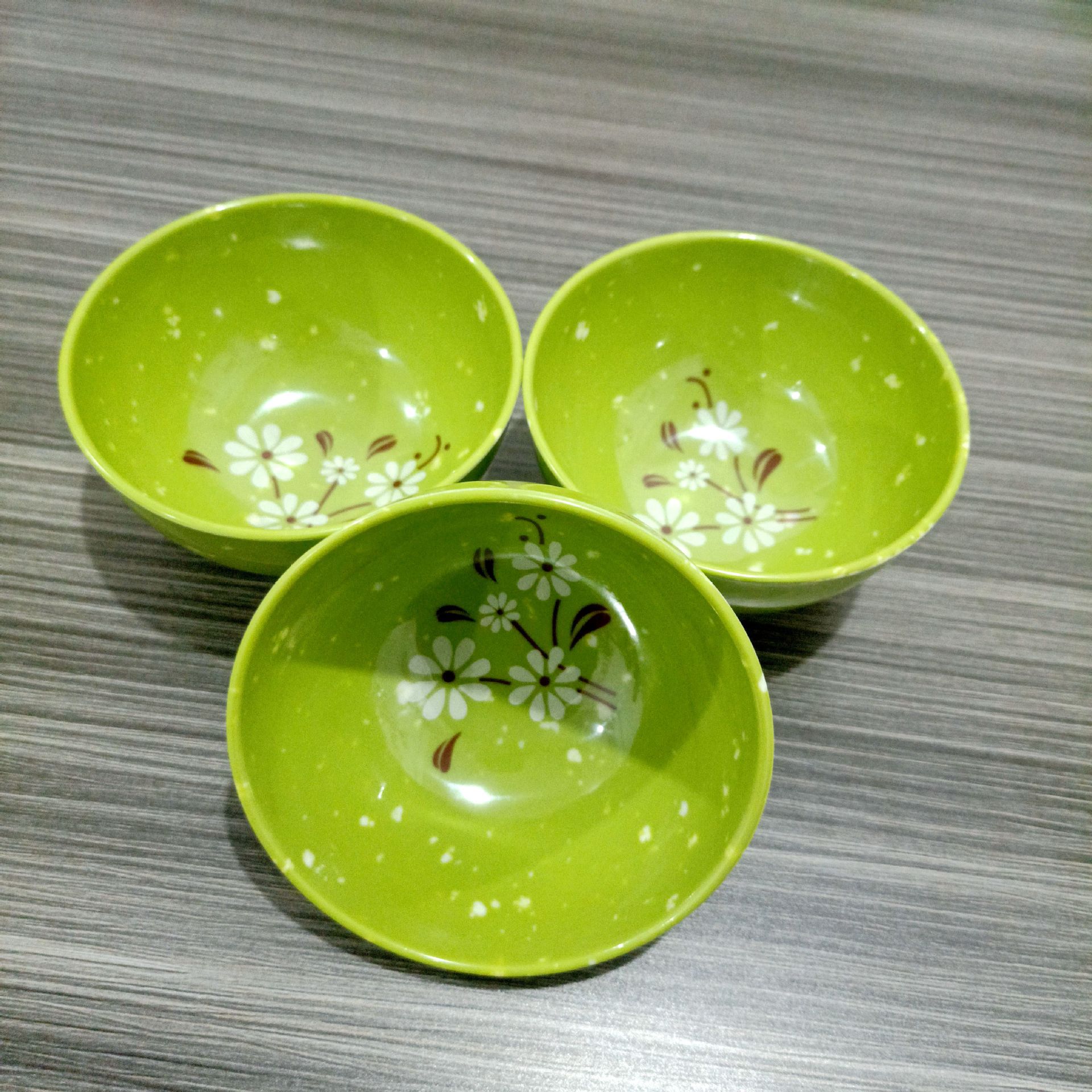 【 Zone 3-10 】178 Green Flower bowls 480 yuan per box, green printed small bowls, rice bowls, fast food bowls, spicy hot pot rice noodle bowls, melamine bowls, imitation porcelain bowls 1 yuan 2 yuan supply Application Scenario