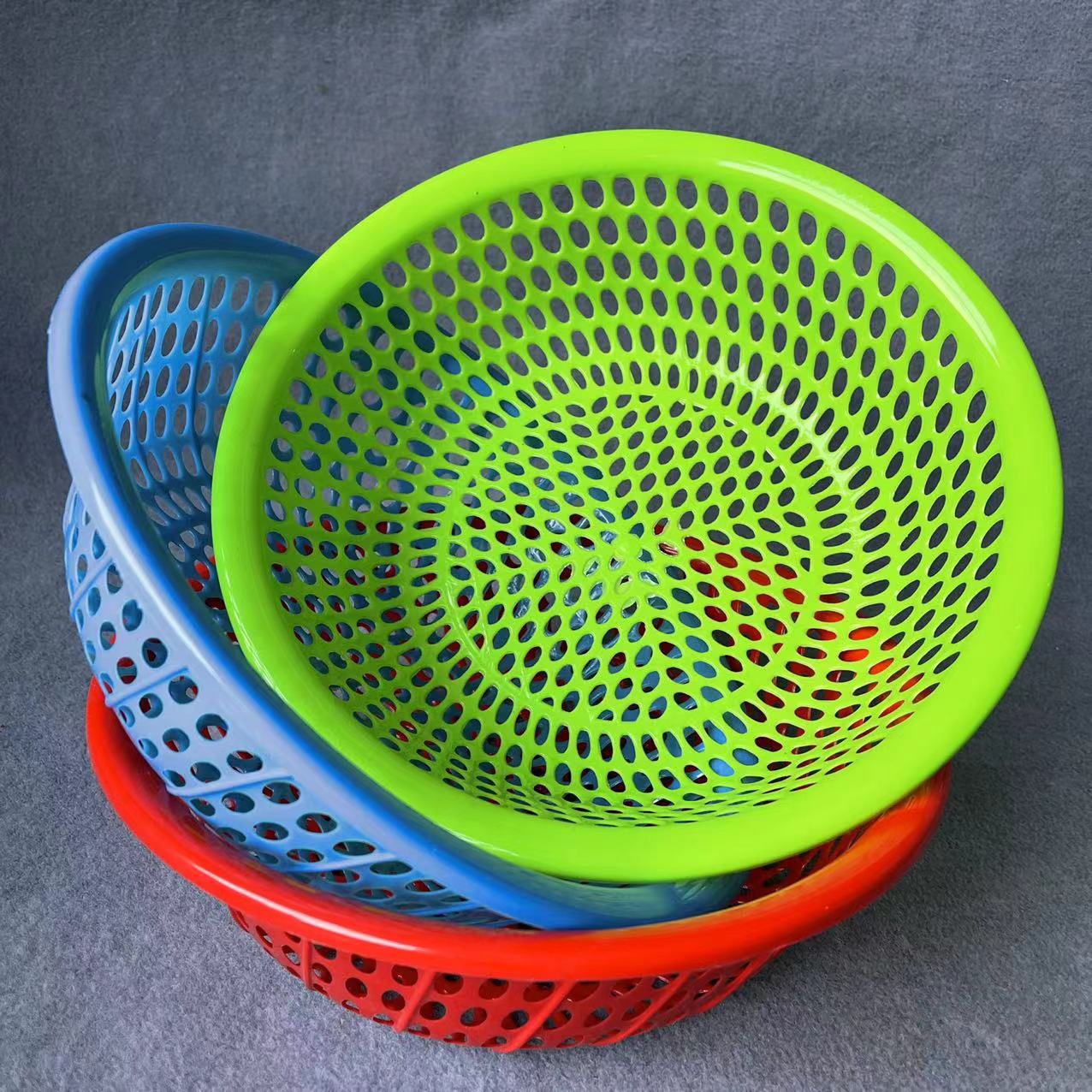 【 Office 】32 vegetable baskets, 300 yuan per box, household plastic vegetable washing baskets, draining baskets, fruit vegetable baskets, water filter sieves, kitchen thickened vegetable washing sieves, fruit sieves wholesale
