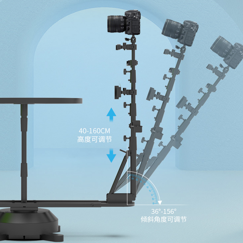360-degree panoramic rotating shooting platform, main image surround shooting and photography display platform for DSLR and mirrorless e-commerce products Application Scenario