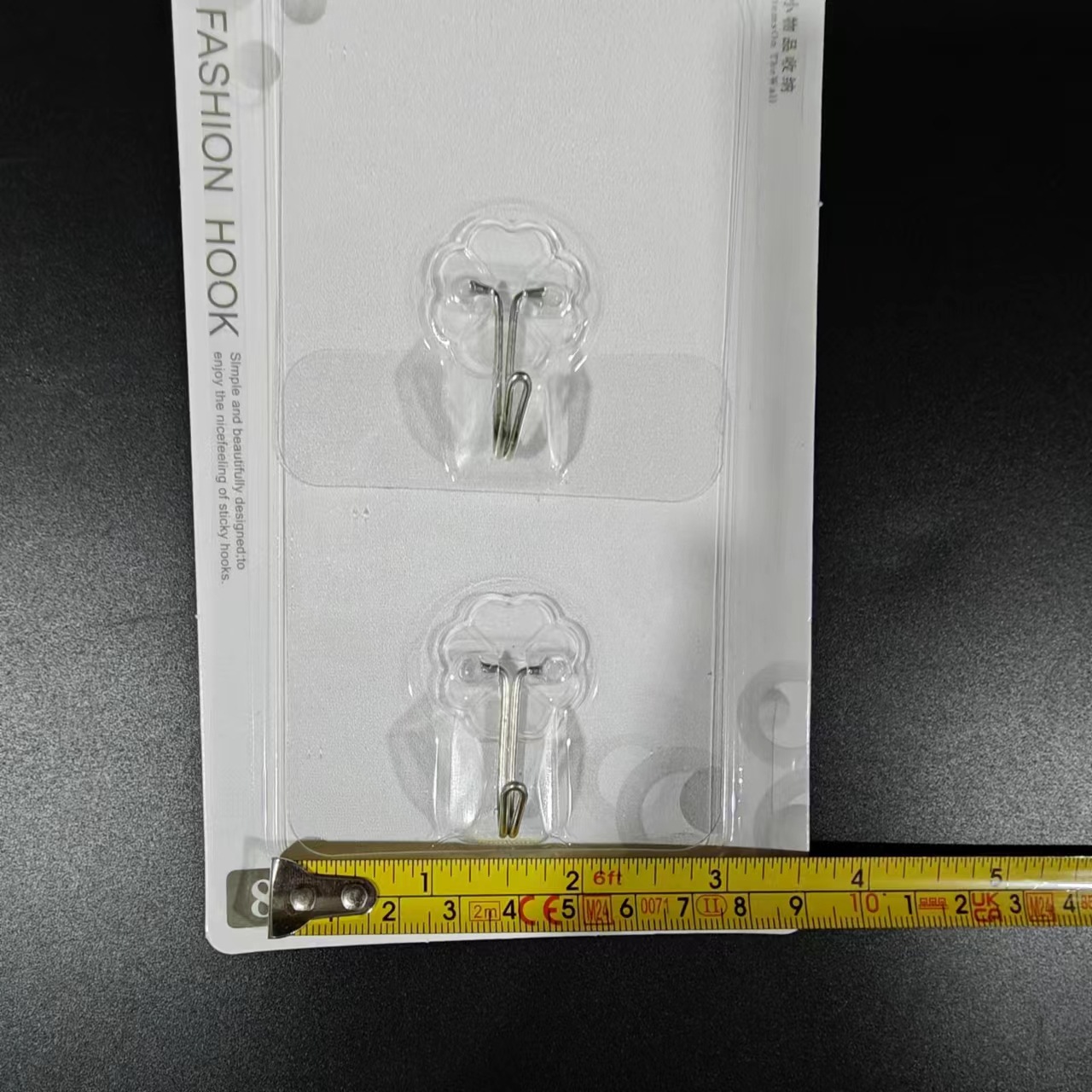 【 Zone 2-6 】2 transparent adhesive hooks, 300 yuan per piece. 2 transparent adhesive hooks, seamless hooks, coat hooks, no need for drilling, bathroom and kitchen hooks, wall and back door adhesive hooks, 1 yuan wholesale Specification image