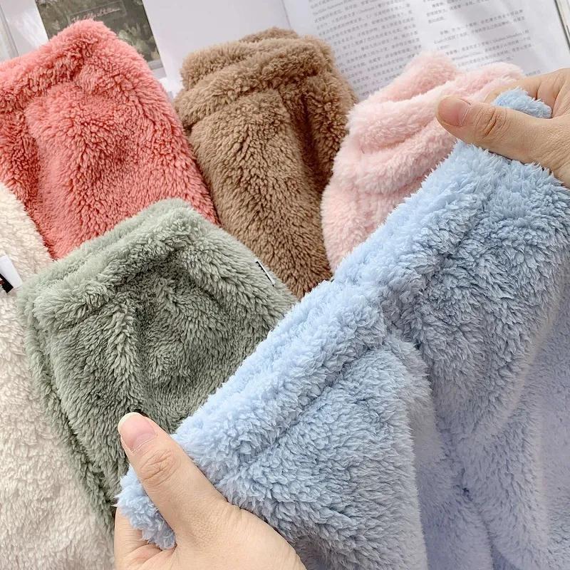 Children's Autumn And Winter Winter Clothing For Boys And Girls With Cashmere Thickened Warm Foreign Style Homewear Two-Piece Children's Pajamas Set Specification drawing