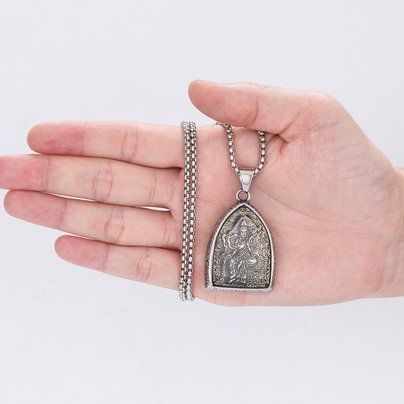 Titanium Steel Twelve Zodiac Life Eight Guardian Brand Pendant Men's Retro Stainless Steel Necklace Application Scenario