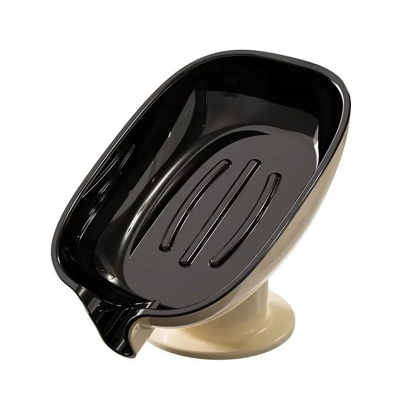 Good water-draining soap box, no need for drilling, household light luxury suction cup soap box, bathroom countertop soap rack, storage rack Item Picture