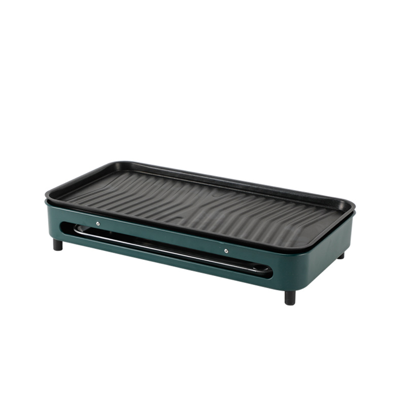 New stainless steel two electric barbecue grill non-stick electric roasting pan household high power electric roasting oven electric barbecue machine Item Picture