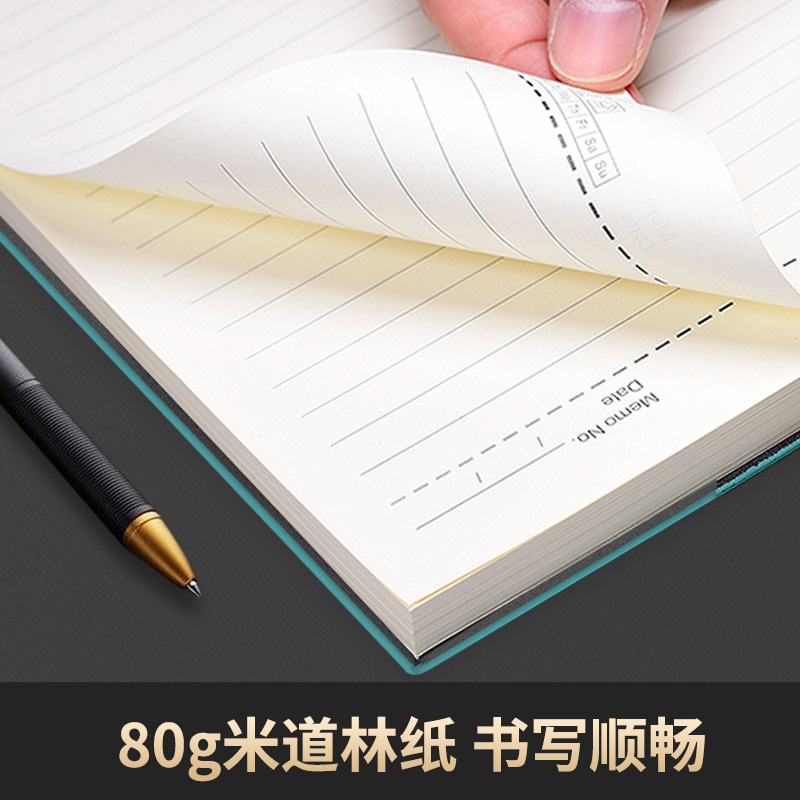 Sheepbark Notepad A5 Book Can Be Thickened Notepad Business Black Leather Work This Office Simple Specification drawing
