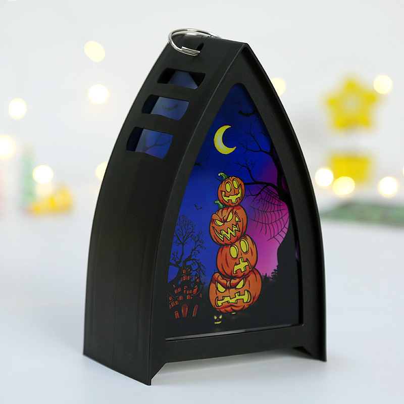 Halloween pumpkin lanterns, cross-border new children's portable horror atmosphere decoration, scene setting props, led ornaments Specification image