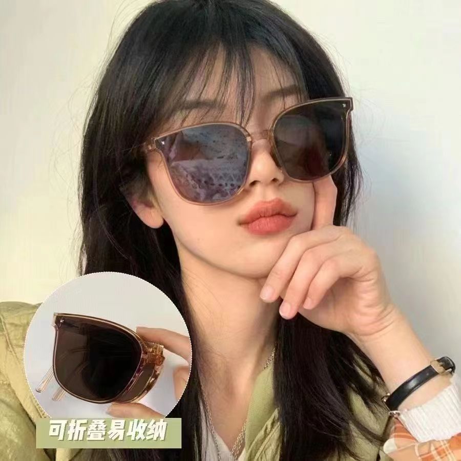 新焦下二代折叠太阳镜女TAC偏光墨镜硅胶鼻托镜腿防紫外线ins眼睛