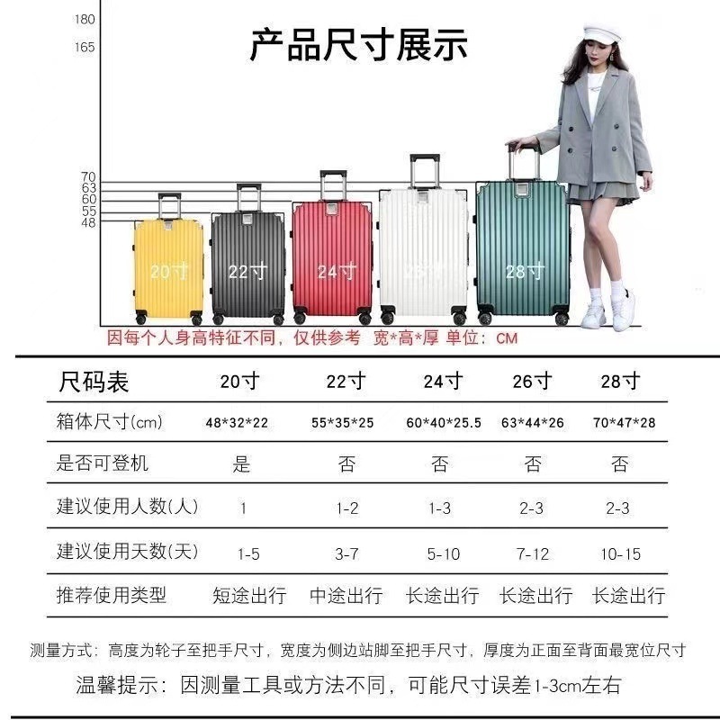 行李箱女拉杆箱子男结实耐用合金铝框箱包学生大容量旅行箱密码箱详情12
