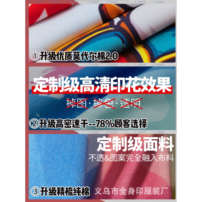 Customized class uniforms, short-sleeved T-shirts for graduation season, DIY pure cotton full-body printed cultural T-shirts for primary school and kindergarten sports meetings Item Picture