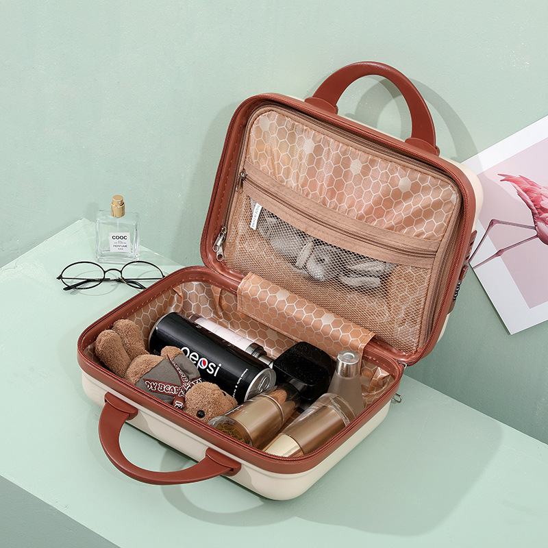14 Inch Network Red Fashion With Hand Gift Bear Portable Storage Makeup Box Portable Zipper Code Lock Manufacturers Directly Supplied Specification drawing
