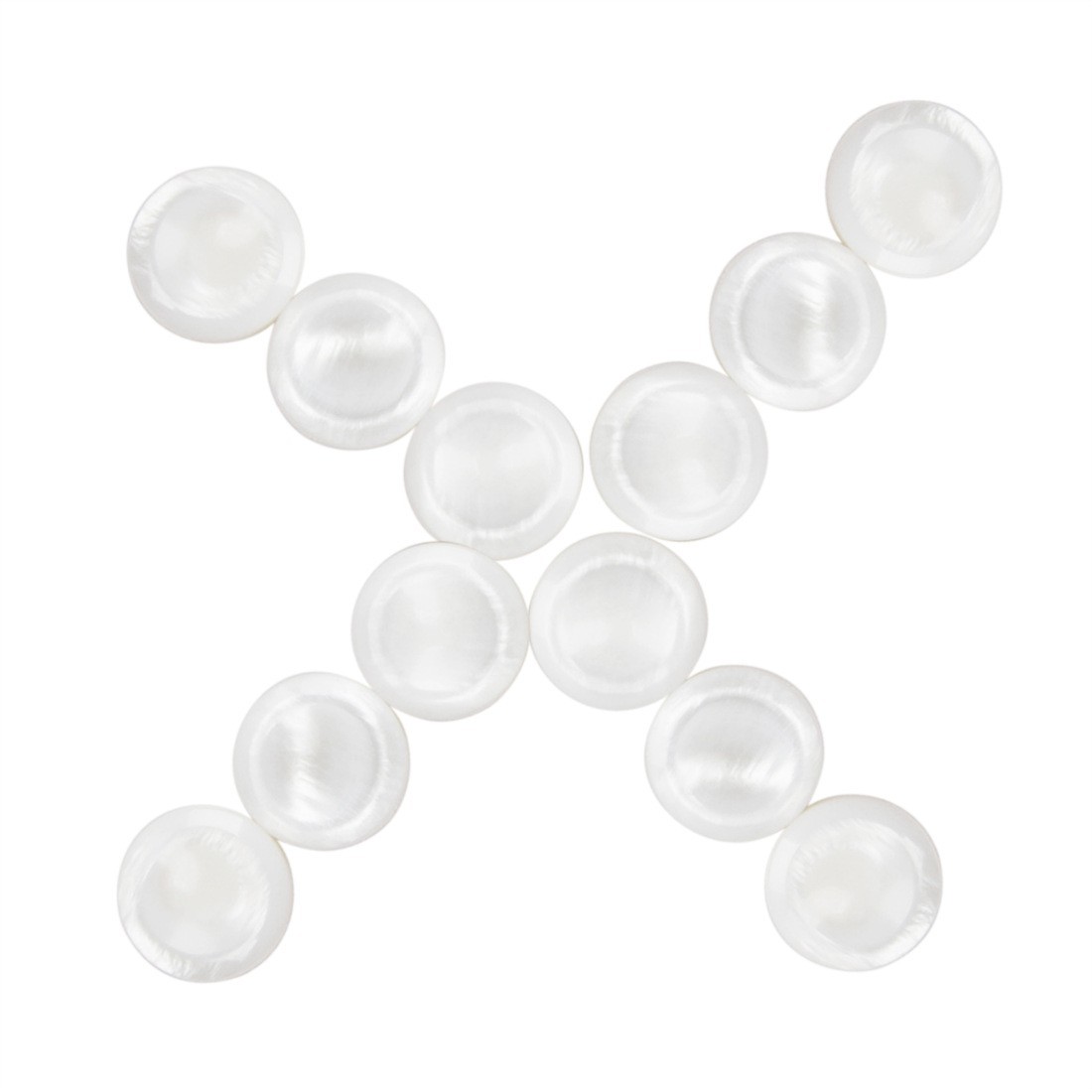 Three white shell keys for the B-flat trumpet of brass instrument accessories. Shell keys for the trumpet button of the instrument