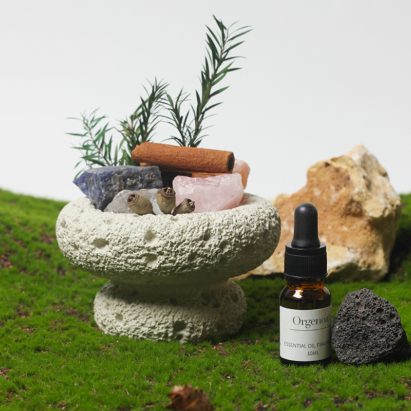 北欧INS风水泥杯香薰石卧室无烟无火香薰扩香石水晶石淡香家用