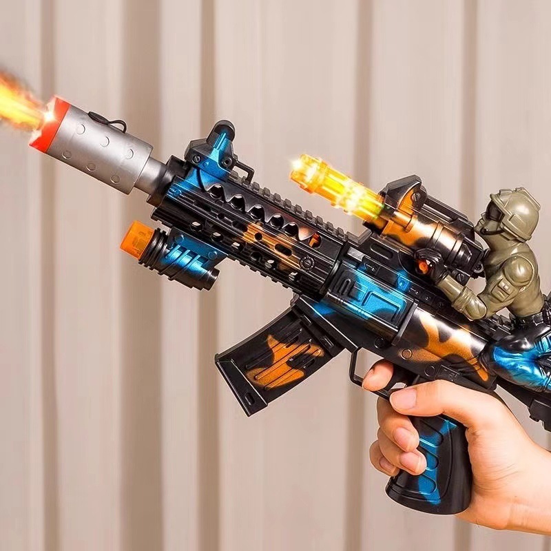 Children's electric toys, boys' spray toy guns, 3 years old 4 sound and light guns, music babies, submachine guns 6 new models, simulation 7 Specification image