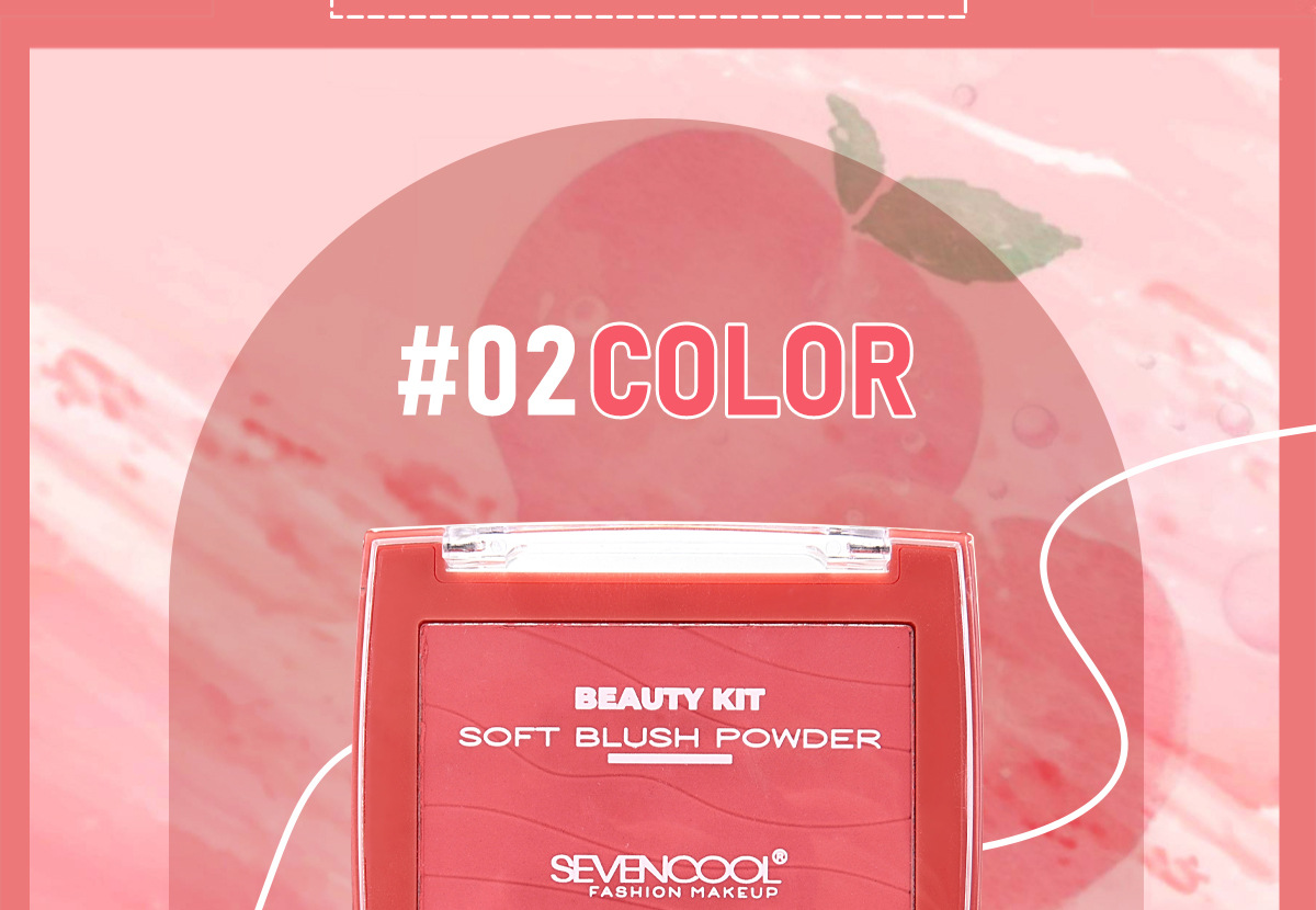 SEVENCOOL Blush matte, long-lasting whitening, easy to apply, blush cosmetics, makeup, nude series, single color blush pic 12