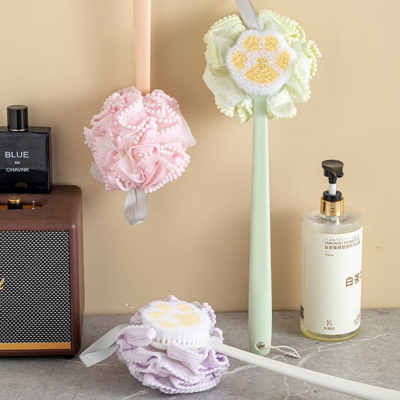 双面两用长柄浴球洗澡刷搓澡神器成人浴擦搓泥去灰身体强力搓澡刷图