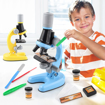 新款儿童显微镜望远镜玩具 科学实验套装玩具小学生显微镜玩具
