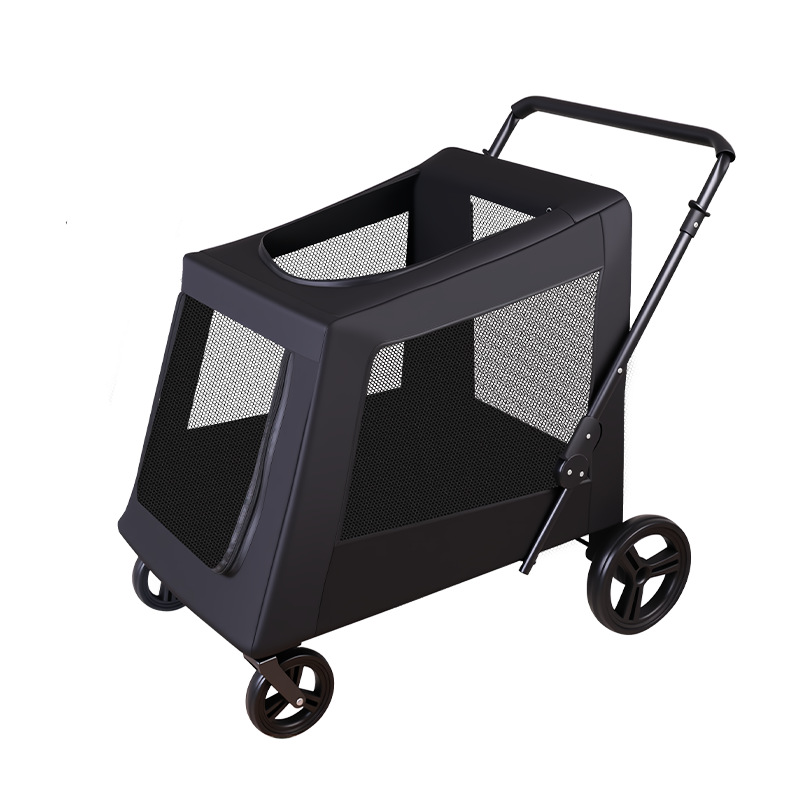 Small pet stroller, dog and cat teddy baby stroller, travel pet dog stroller, cross-border lightweight folding Item Picture