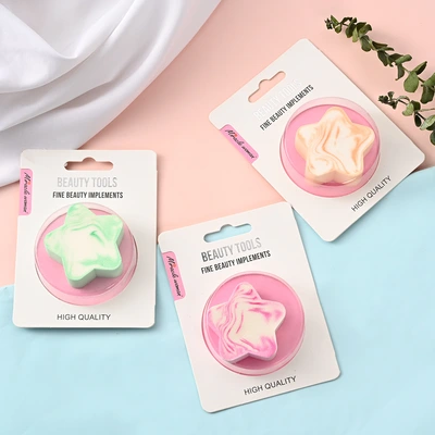 Five-Pointed Star Powder Puff Dry And Wet Dual-Use Non-Latex Makeup Sponge Do Not Eat Powder Studio Makeup Powder Puff Beauty Makeup Supplies