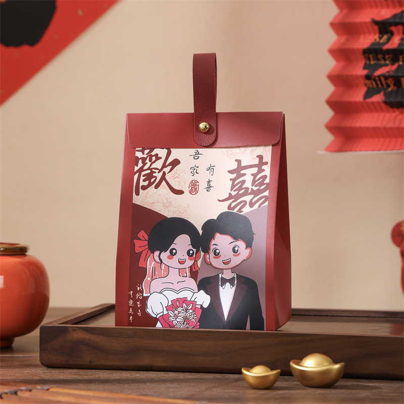 婚礼喜糖盒子高级小众结婚喜糖袋子卡通创意喜糖成品包装伴手礼盒详情7